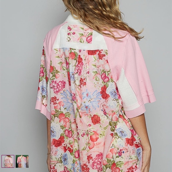 032 POL Flower Shirt - Picture 3 of 4